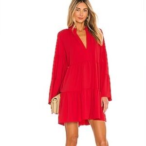 Red Tiered Dress nwot